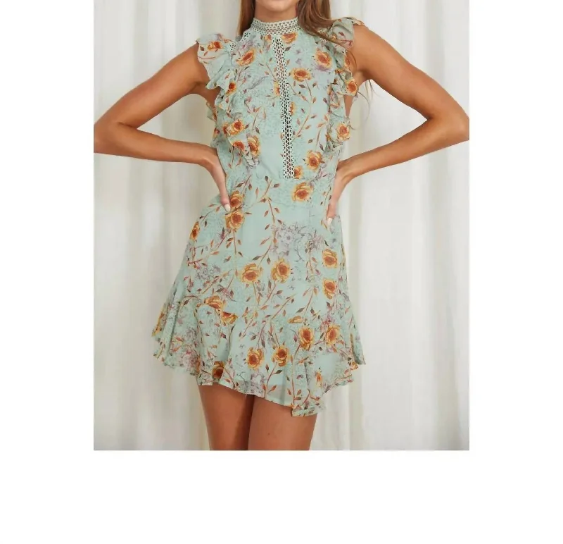 Floral Printed Mini Dress In Multi Trendy Camisole Mini Dress