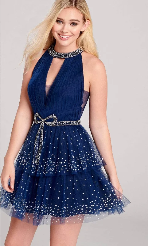 Ellie Wilde EW22054S - Halter Neck Mini Dress Stylish Summer Mini Dress