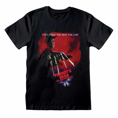 A Nightmare On Elm Street Unisex Adult The Final Nightmare T-Shirt-- Collared T-Shirt Boat Neck A-Line