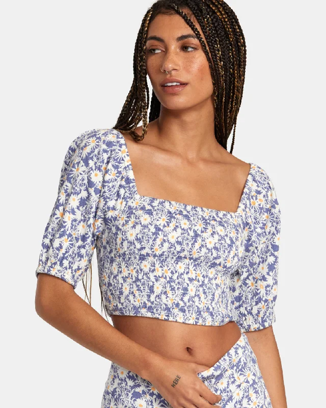 Sunrise Top Shirt - Coast-- Denim Fabric Leather Fabric Suede Fabric