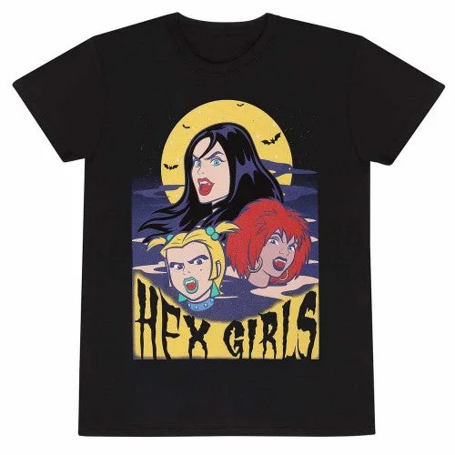 Hex Girls Unisex Adult Floating Heads With Yellow Moon T-Shirt-- Plaid T-Shirt Polka Dot Checkered