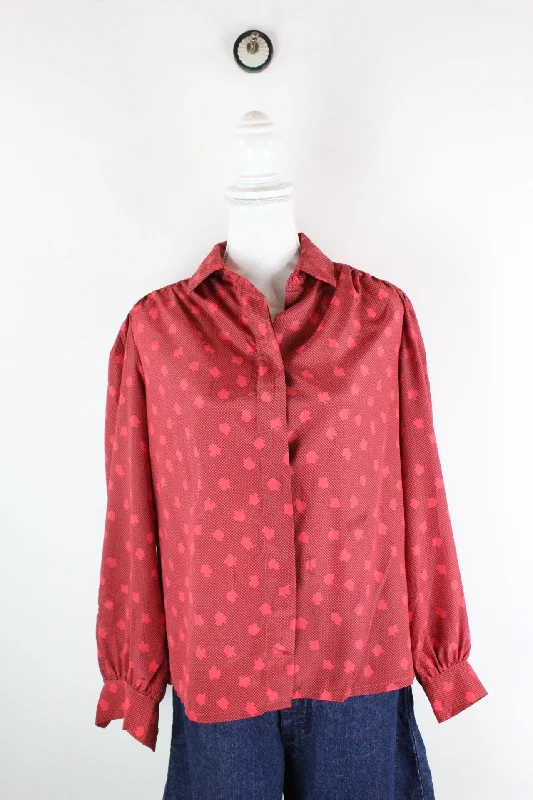 Vintage Bleyle Blouse (L) Feminine Pastel Blouse