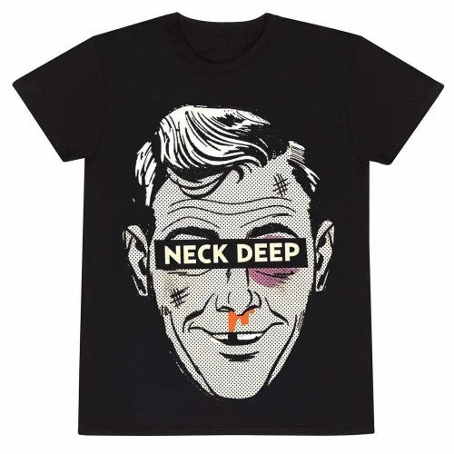 Neck Deep Unisex Adult Ned T-Shirt-- Solid Color Striped Floral