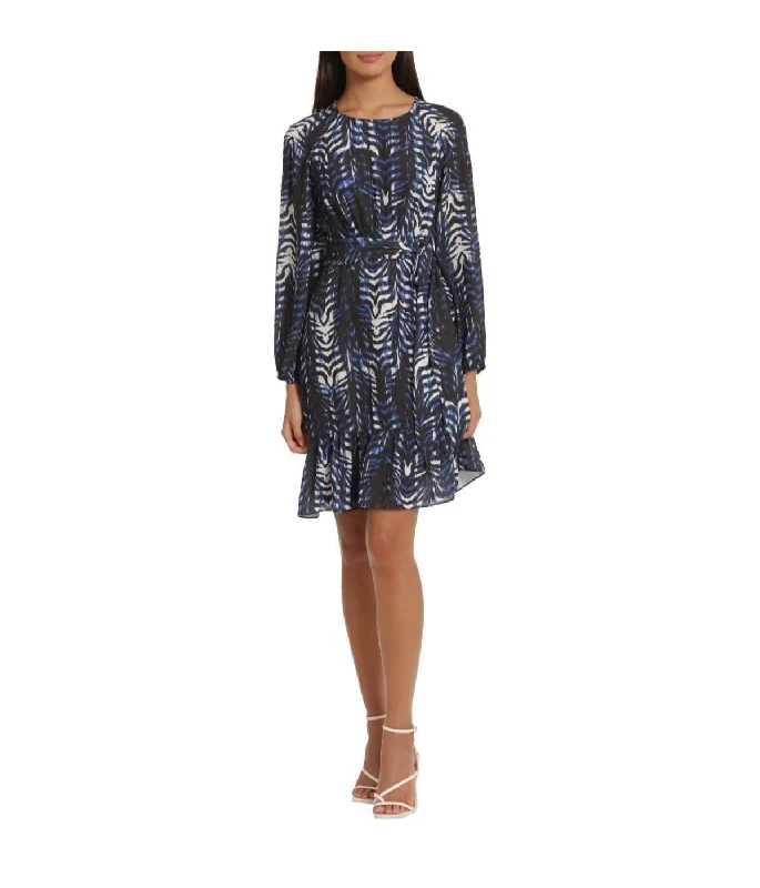 Raglan Sleeve Asymmetrical Hem Mini Dress Comfortable Linen Mini Dress