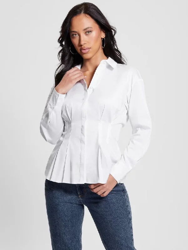 AGATA CORSET SHIRT-- Plaid T-Shirt Polka Dot Checkered