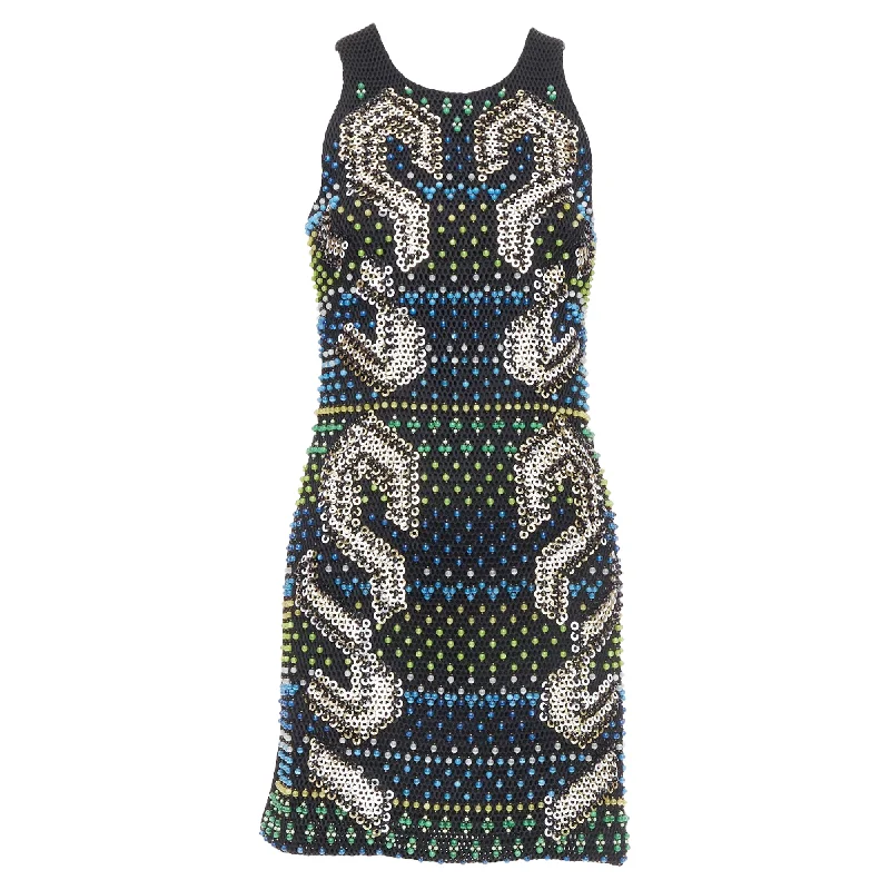 Peter Pilotto Beads Embellished Scuba Mini Dress Comfortable Bodycon Mini Dress