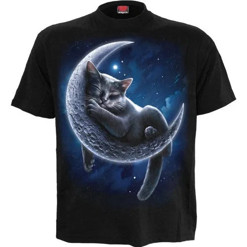 Spiral Direct Womens/Ladies Velvet Moon T-Shirt-- Beaded Sequined Faux Fur