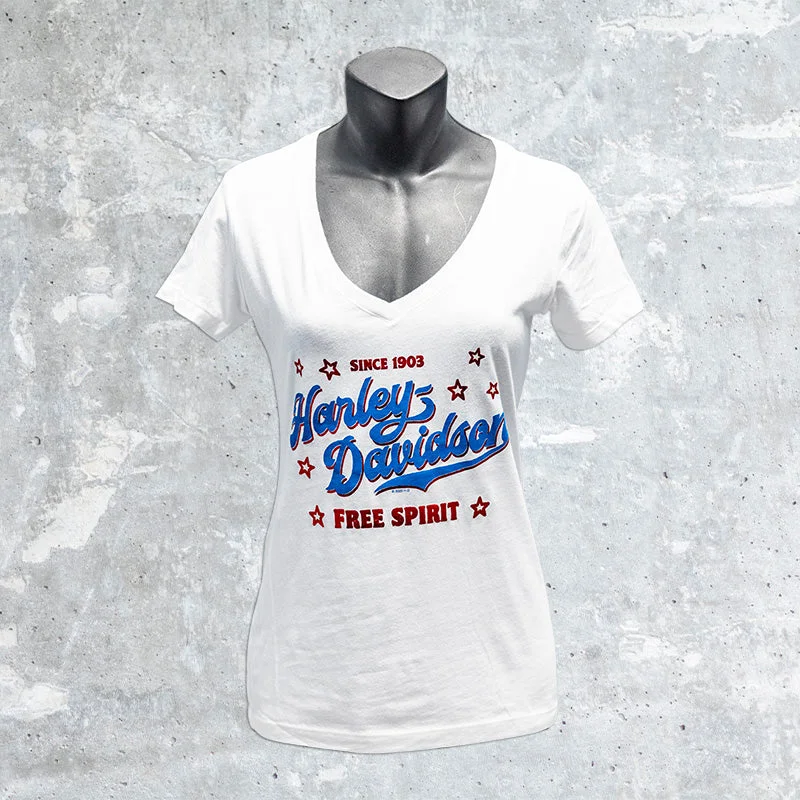 Milwaukee Harley Davidson-White Free Spirit Shirt-- Hooded Caped Shawl Collar