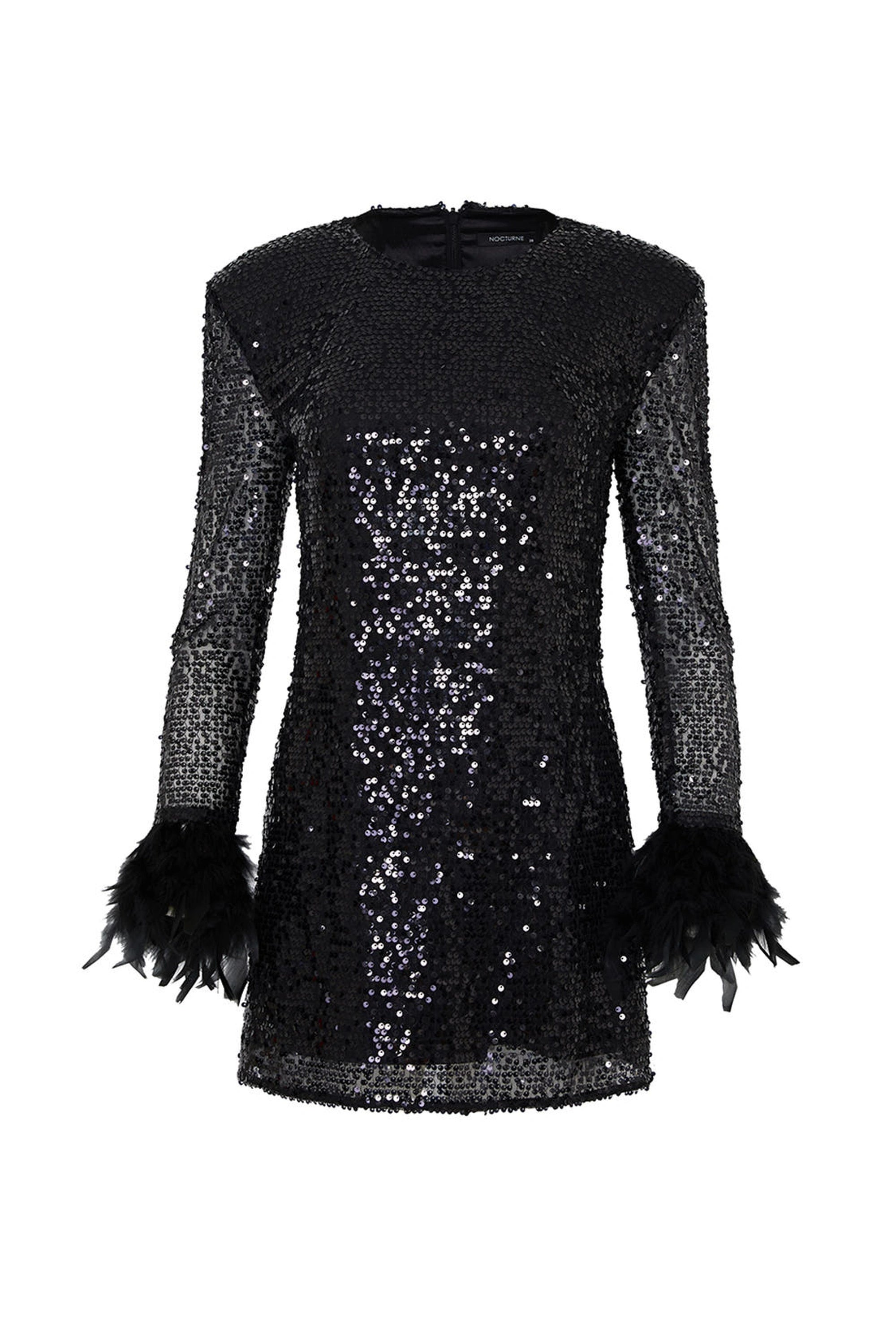 Sequined Mini Dress (Final Sale) Cozy Ruched Mini Dress
