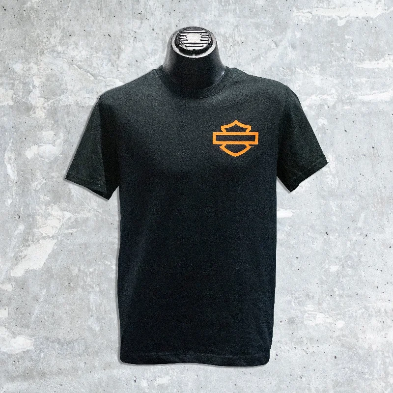 Wildfire Harley Davidson- Bar and Shield Outline LC T-Shirt-- Fashionable Trendy Casual