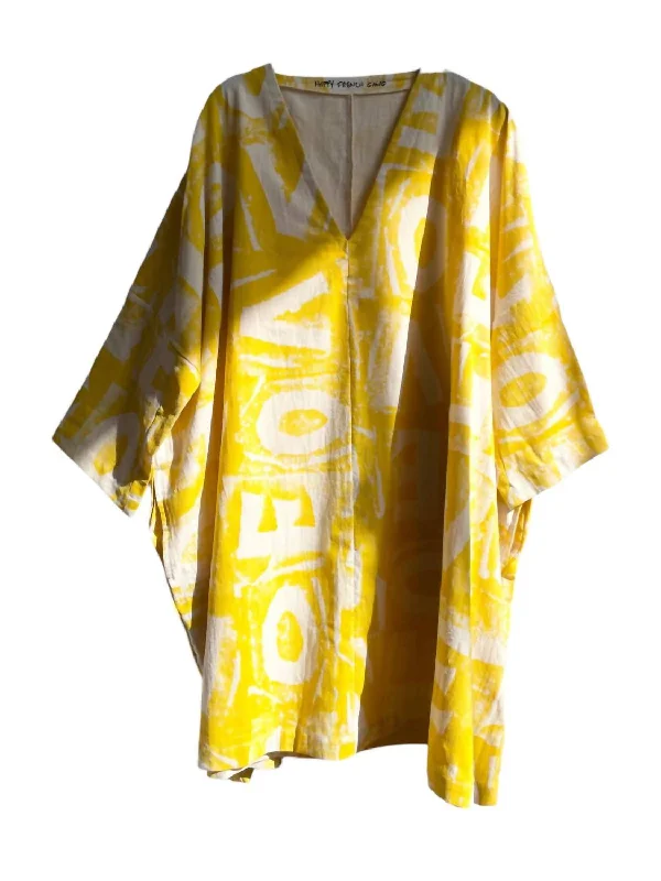 Women's Love Mini Dress In Yellow Classic Black Mini Dress