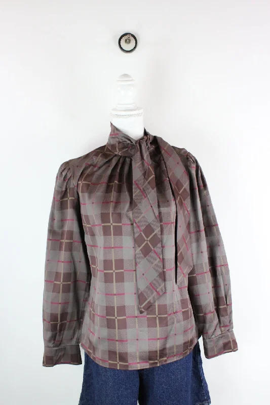 Vintage Breckenridge Blouse (L) Delicate Pleat Blouse