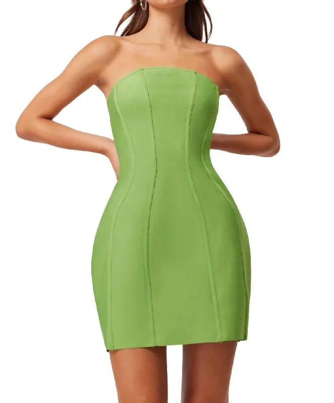 Rose Mini Dress In Fern Green Cozy Cowl Neck Mini Dress