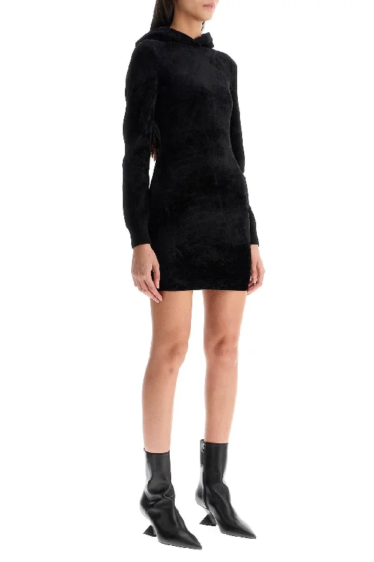 Alexander Wang Mini Dress With Hood Stylish Short-Sleeve Mini Dress