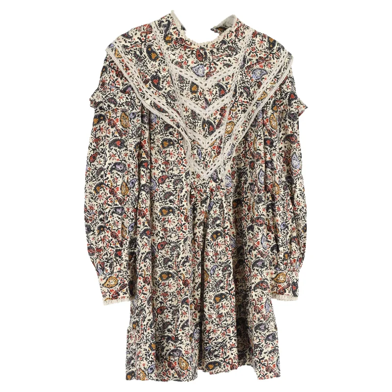 Isabel Marant Étoile Rebel Paisley Mini Dress in Floral Print Cotton Classic Shift Mini Dress