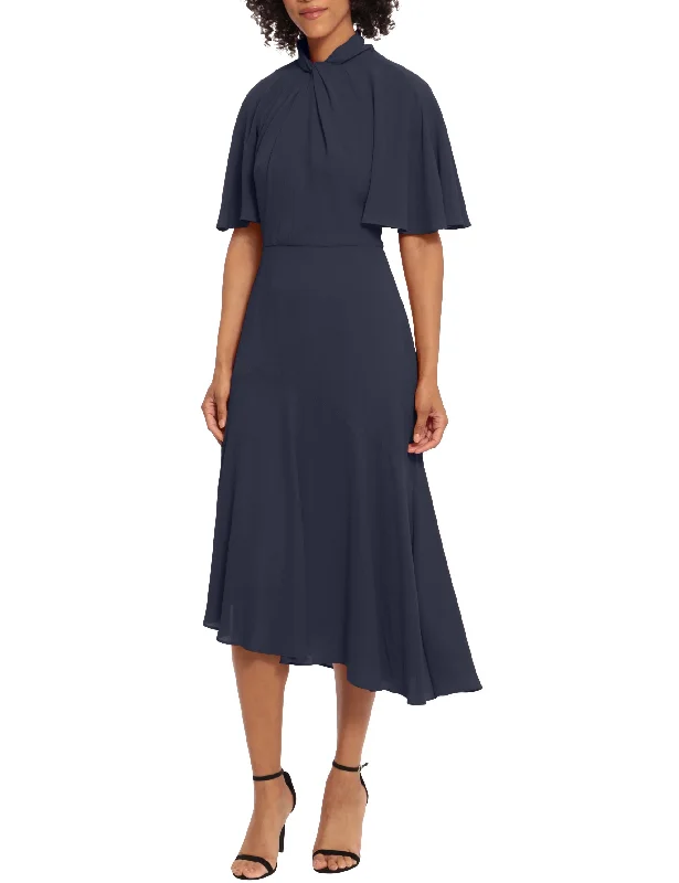 V Neck Ruffle Mini Dress 2 Elegant Silk Mini Dress