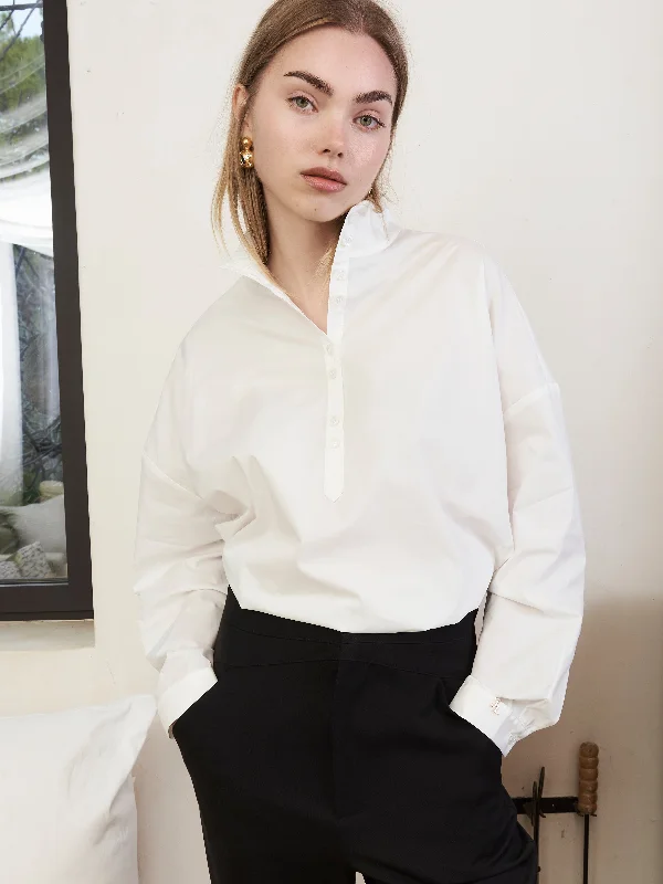 FLORELLI WHITE SHIRT-- Rayon Fabric Velvet Fabric Corduroy Fabric