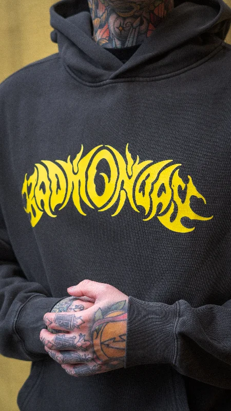 Oversized Surf Logo Hoodie / Front Print Hoodie with V-Neck Classic Versatile