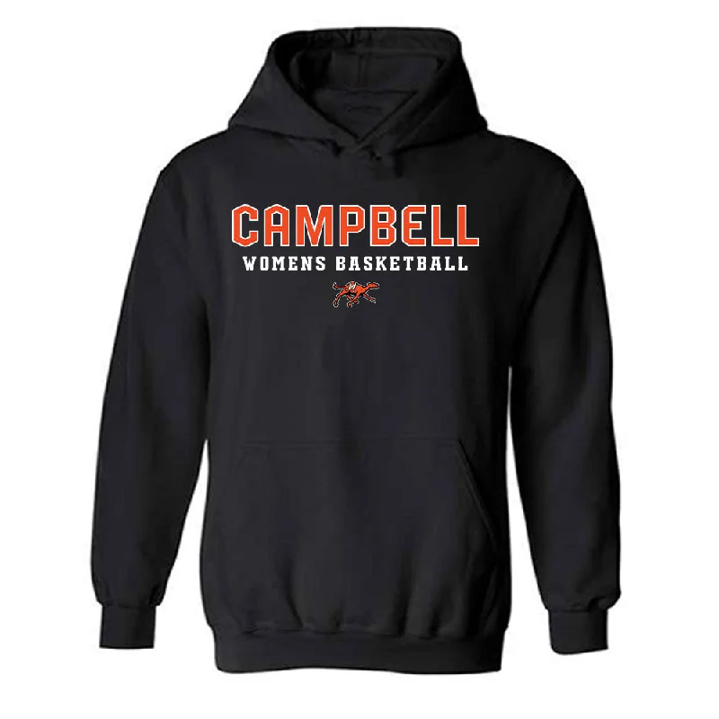 Campbell - NCAA Women's Basketball : Jasmine Felton - Classic Shersey Hooded Sweatshirt Hoodie with Color Block Contrast Stylish