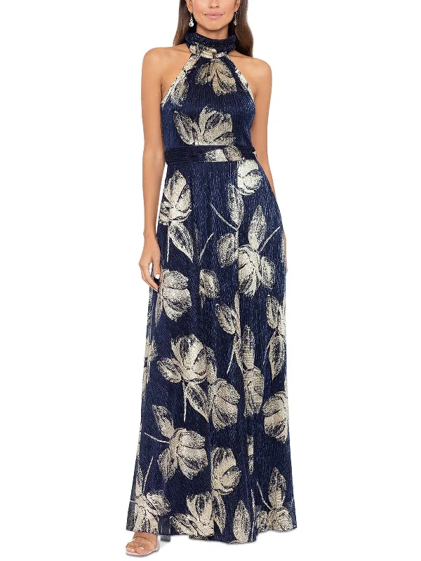 Womens Metallic Evening Dress Tunics Distressed trendy