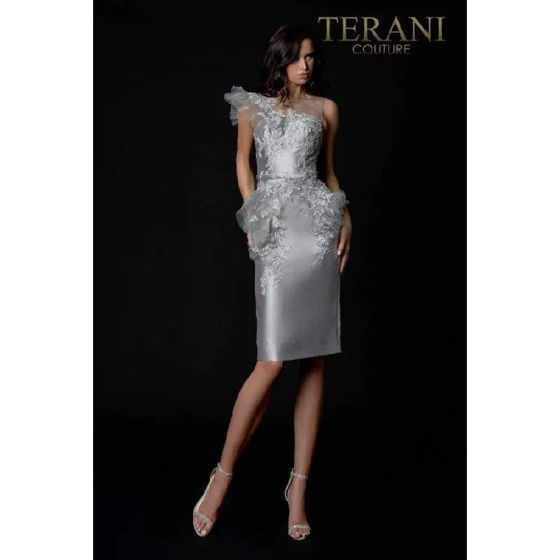 Terani Couture Cocktail Dress 2021C2613 Tunics Formal black