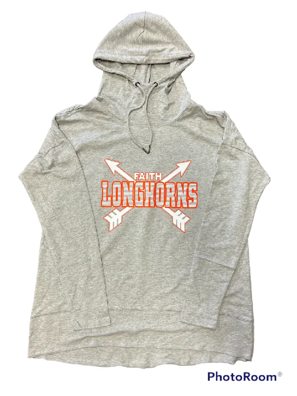 Women’s Featherweight French Terry Longhorn Hoodie Hoodie with Tie-Dye Psychedelic Retro