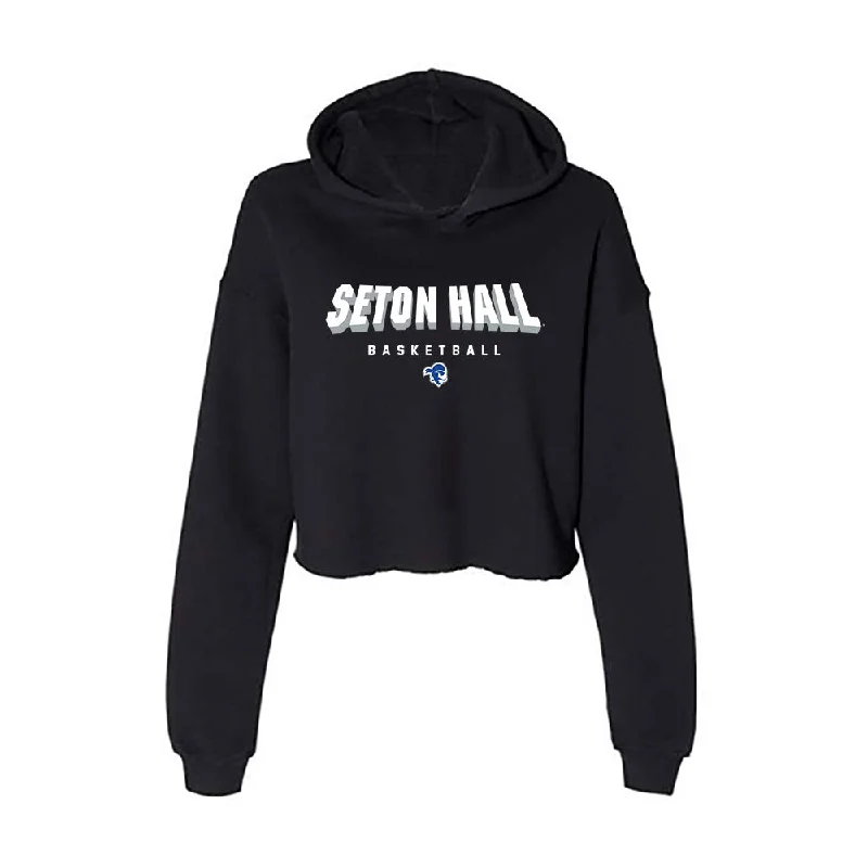 Seton Hall - NCAA Women's Basketball : Ja'Kahla Craft - Women's Crop Fleece Hoodie Hoodie with Crew Neck Simple Timeless