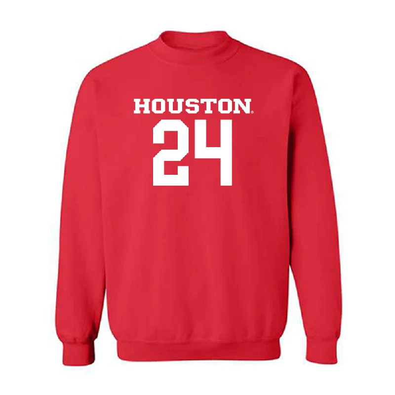 Houston - NCAA Women's Basketball : Eylia Love - Classic Shersey Crewneck Sweatshirt Hoodie with Thumb Holes Functional Cozy