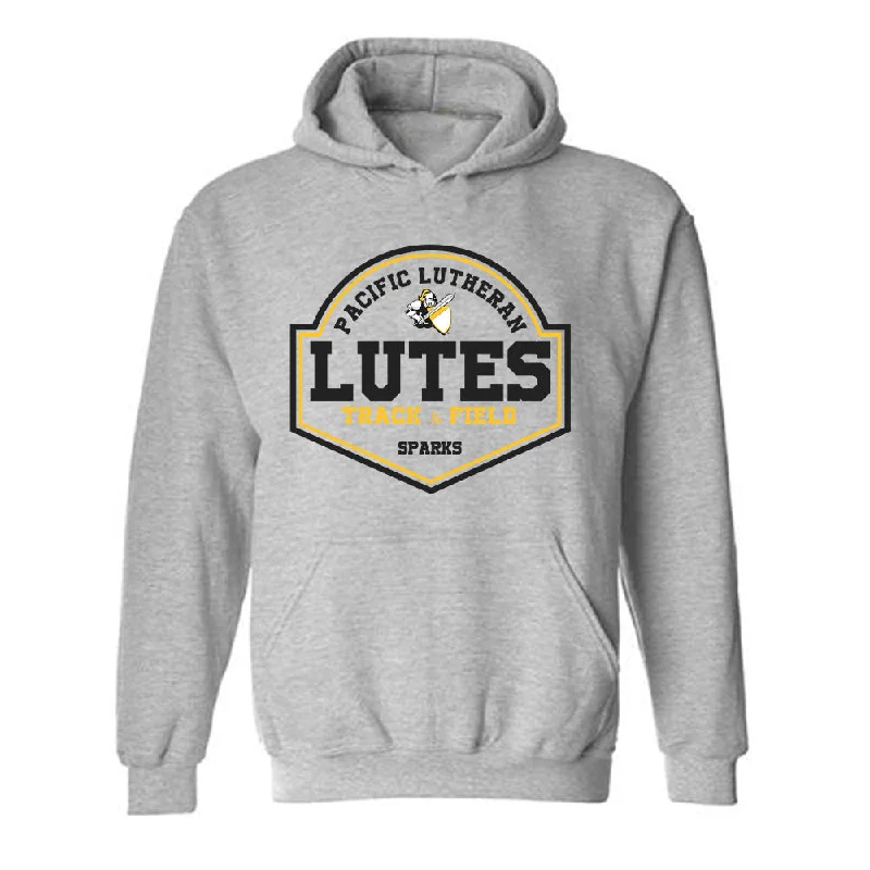 PLU - NCAA Women's Track & Field : Sydney Sparks - Classic Fashion Shersey Hooded Sweatshirt Hoodie with Applique Textured Unique