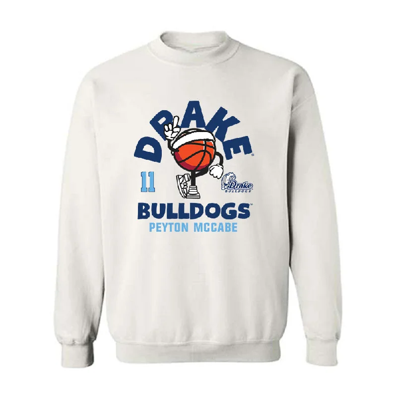 Drake - NCAA Women's Basketball : Peyton McCabe - Fashion Shersey Crewneck Sweatshirt Hoodie with Zipper Placket Modern Functional