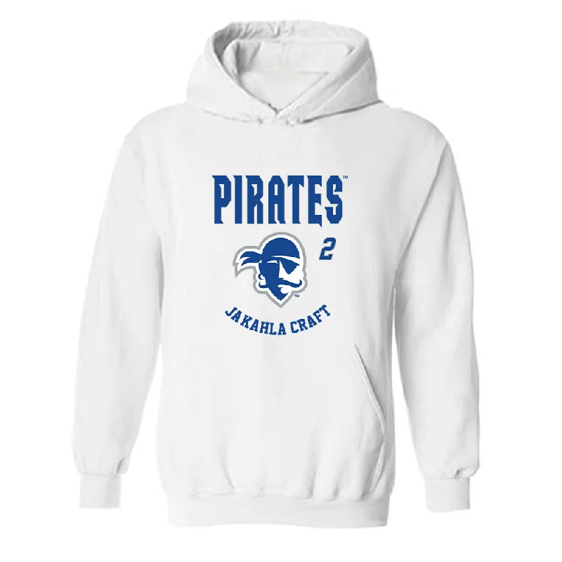 Seton Hall - NCAA Women's Basketball : Ja'Kahla Craft - Fashion Shersey Hooded Sweatshirt Hoodie with Back Slit Movement Comfort