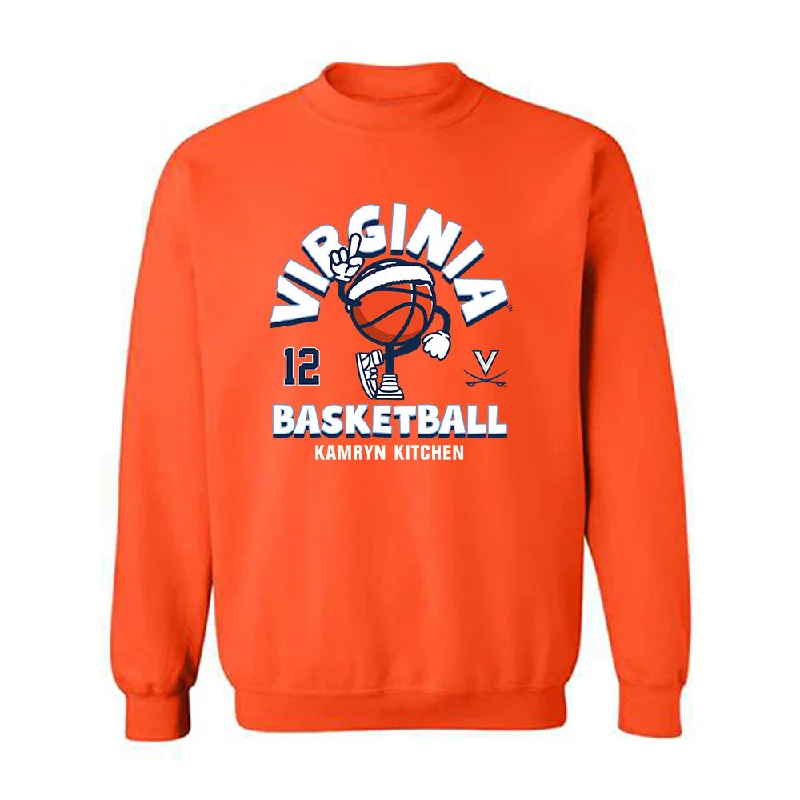 Virginia - NCAA Women's Basketball : Kamryn Kitchen - Fashion Shersey Crewneck Sweatshirt Hoodie with Cropped Fit Short Trendy