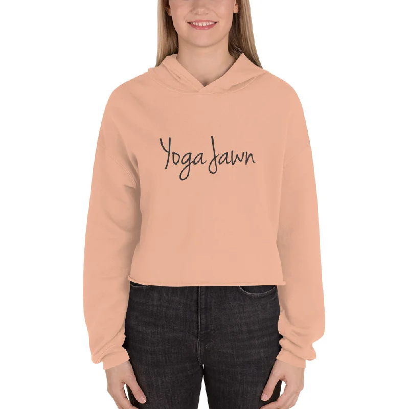 Yoga Jawn Crop Hoodie Hoodie with Half-Zip Sporty Casual