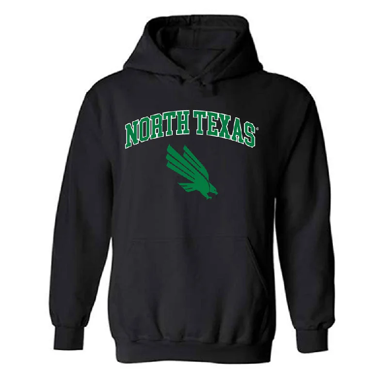 North Texas - NCAA Women's Basketball : Gwendlyn McGrew - Classic Shersey Hooded Sweatshirt Hoodie with Hem Fringe Bohemian Relaxed