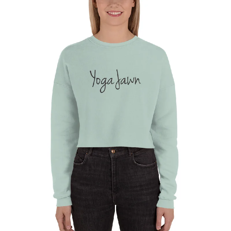 Yoga Jawn Crop Sweatshirt Hoodie with Full-Zip Functional Layering