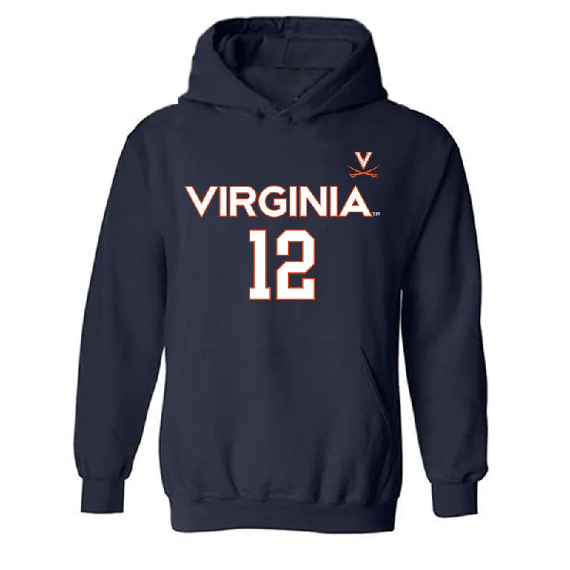 Virginia - NCAA Women's Basketball : Kamryn Kitchen - Replica Shersey Hooded Sweatshirt Hoodie with Reflective Safety Nightwear