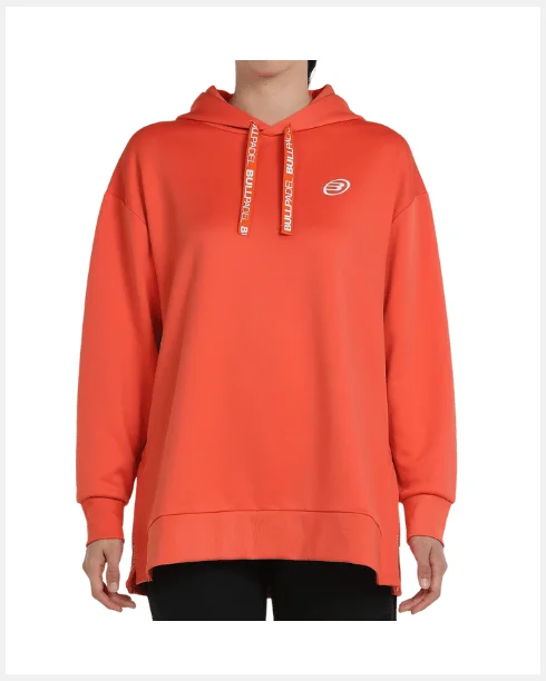 Bullpadel Nan Hoodie Orange Hoodie with V-Neck Classic Versatile