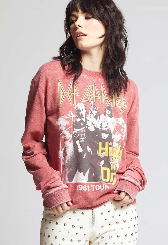 Def Leppard Burnout Sweatshirt Hoodie with Tie-Dye Psychedelic Retro