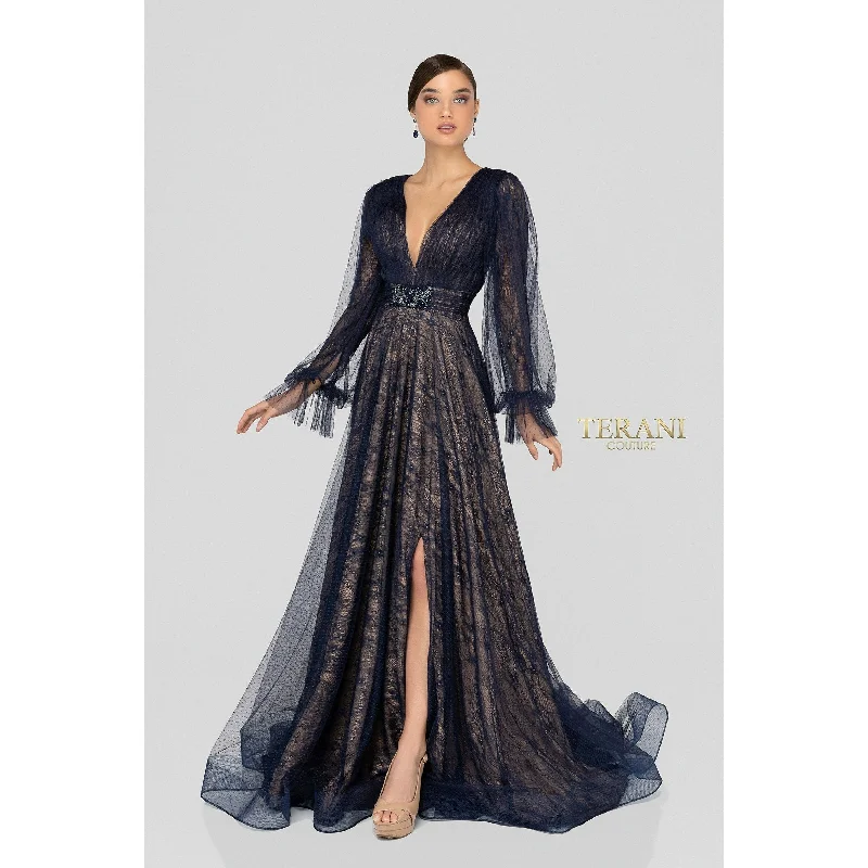 Terani Couture 1913M9414 Mother Of The Bride Dress Shift Classic Vintage