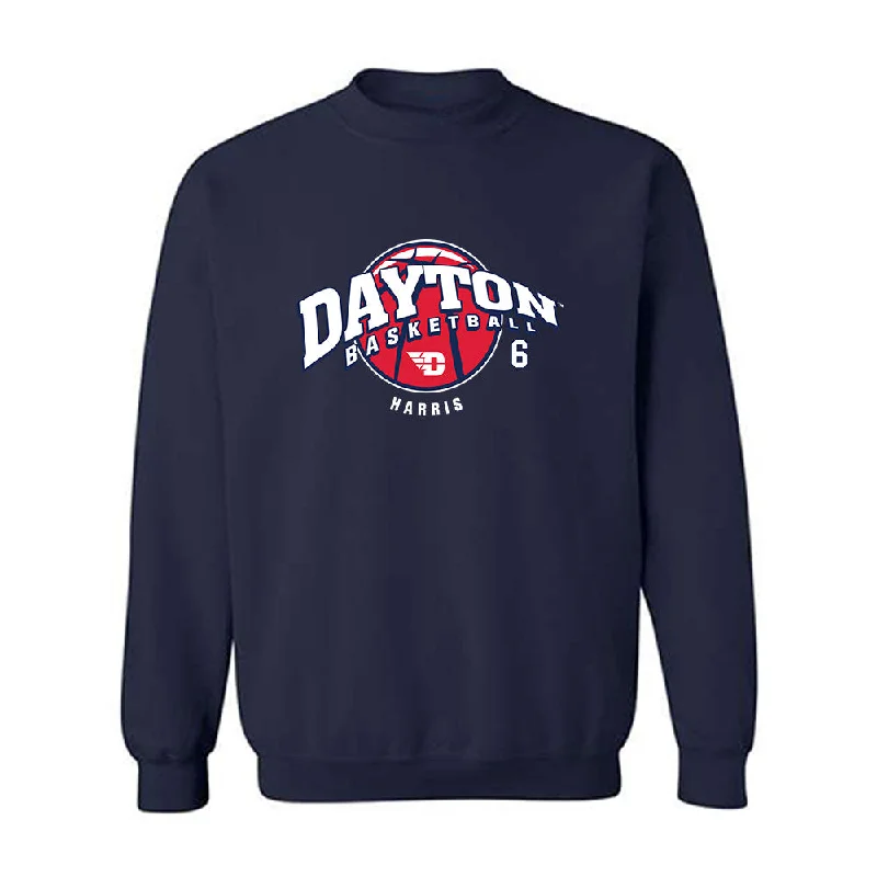 Dayton - NCAA Women's Basketball : Rikki Harris - Classic Fashion Shersey Crewneck Sweatshirt Hoodie with Slit Hem Functional Movement
