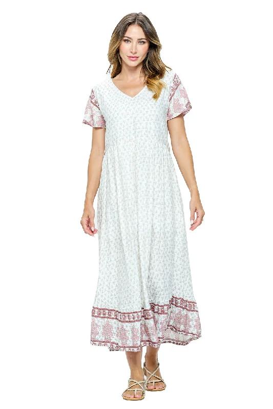 Long Dress Floral Pattern Tunics Practical easy-care