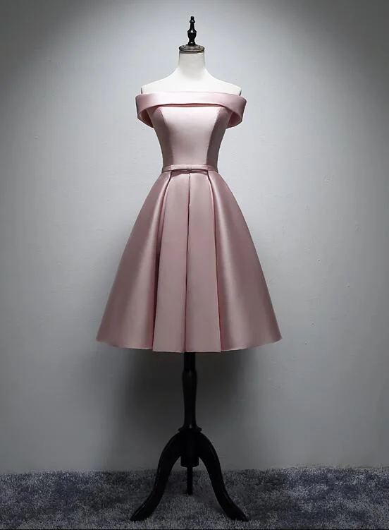 Pink Short Simple Party Dress , Pink Prom Dress Tunics Handmade artisanal
