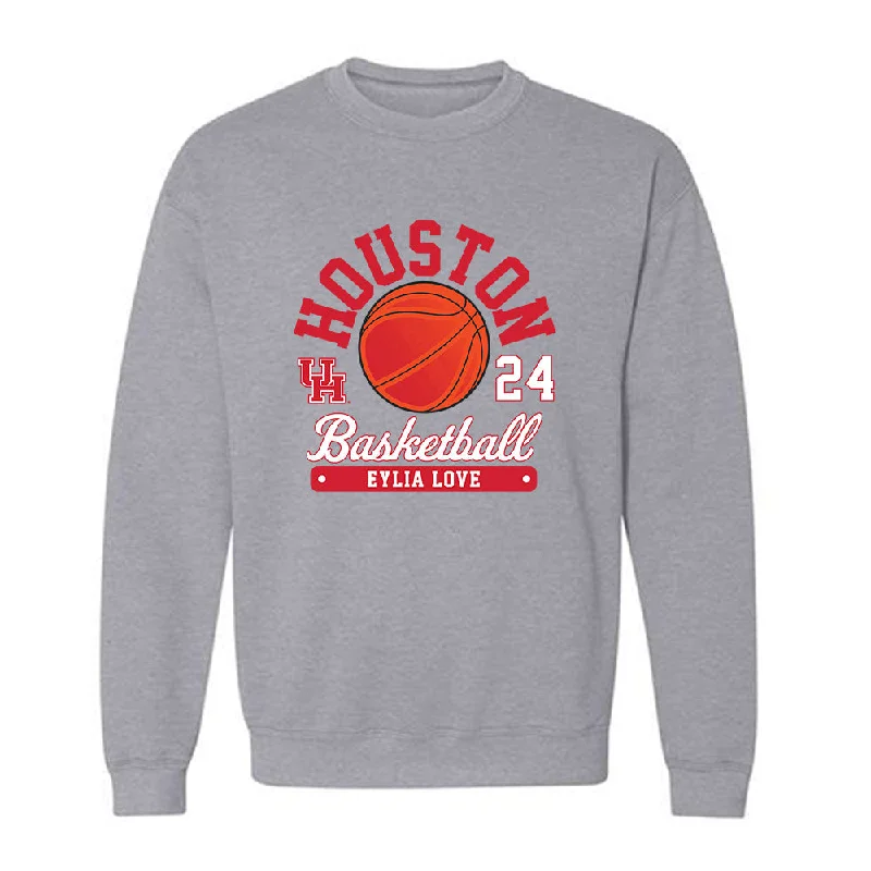 Houston - NCAA Women's Basketball : Eylia Love - Fashion Shersey Crewneck Sweatshirt Hoodie with Emblem Brand Identity