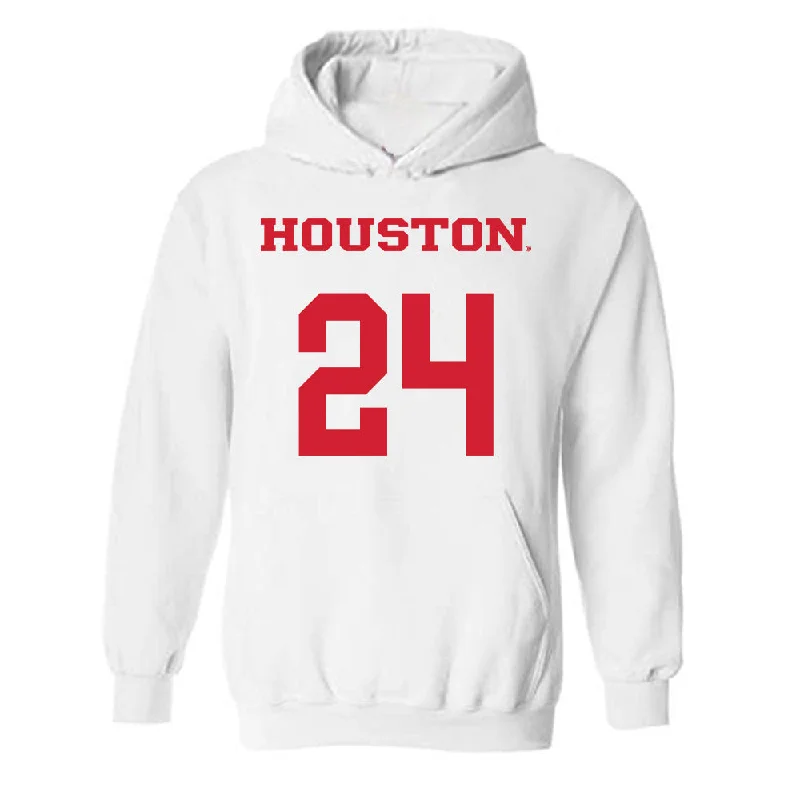 Houston - NCAA Women's Basketball : Eylia Love - Classic Shersey Hooded Sweatshirt Hoodie with Lace Feminine Delicate