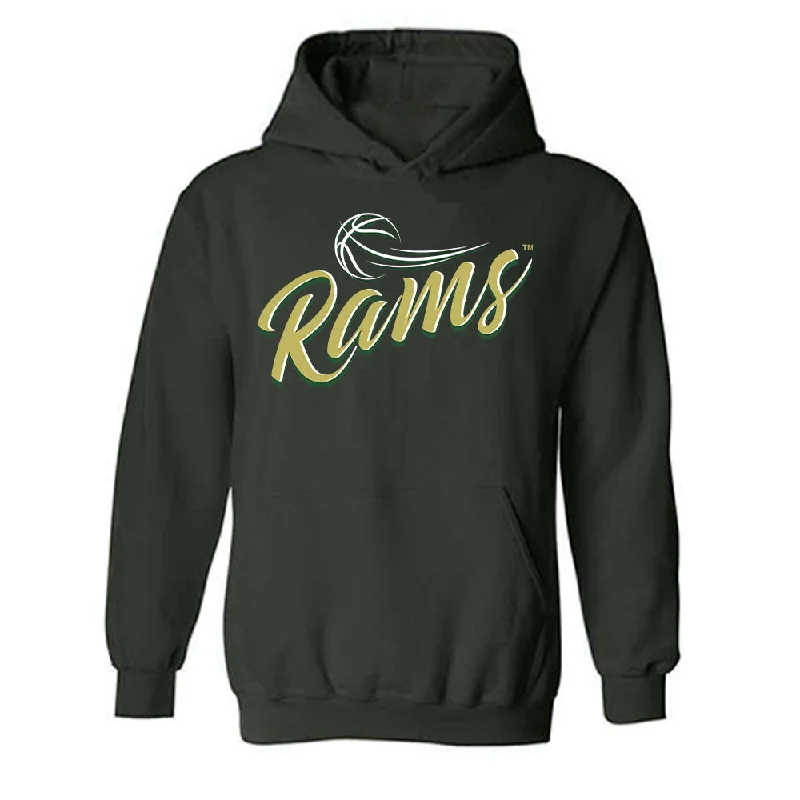 Colorado State - NCAA Women's Basketball : Emma Ronsiek - Hooded Sweatshirt Hoodie with Hem Embroidery Detailed Premium