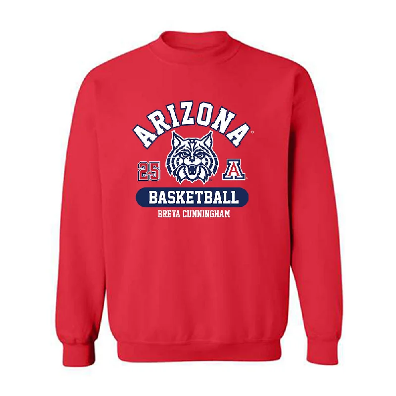 Arizona - NCAA Women's Basketball : Breya Cunningham - Classic Fashion Shersey Crewneck Sweatshirt Hoodie with Illustration Artistic Creative
