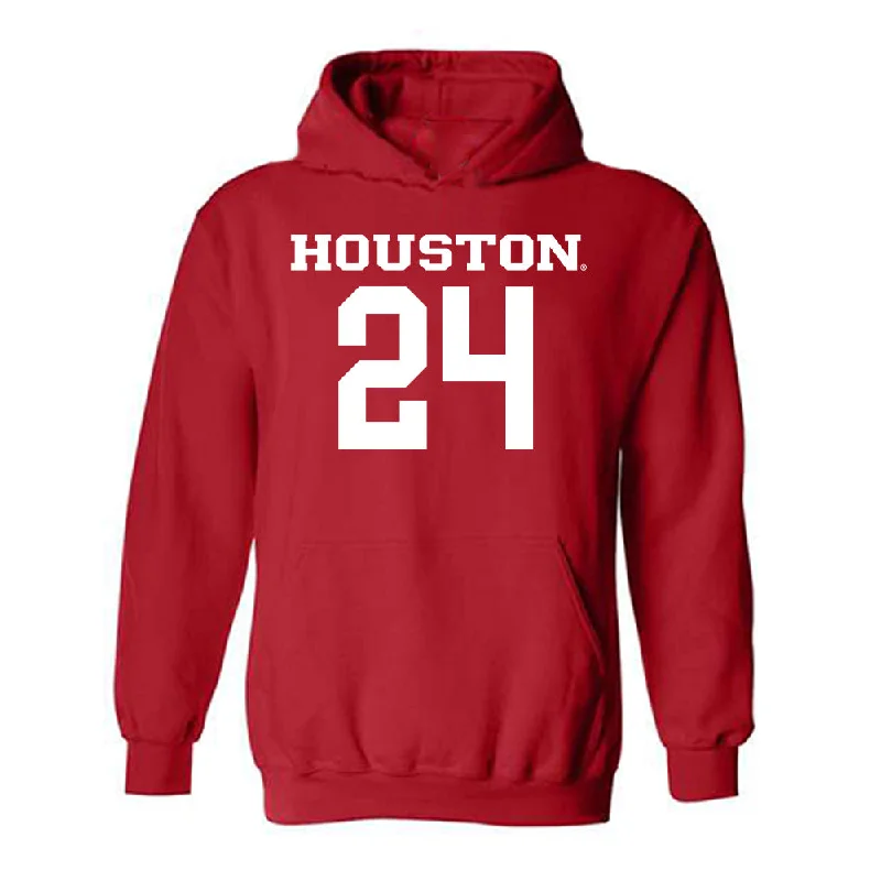 Houston - NCAA Women's Basketball : Eylia Love - Classic Shersey Hooded Sweatshirt Hoodie with Sequins Glamorous Eye-catching