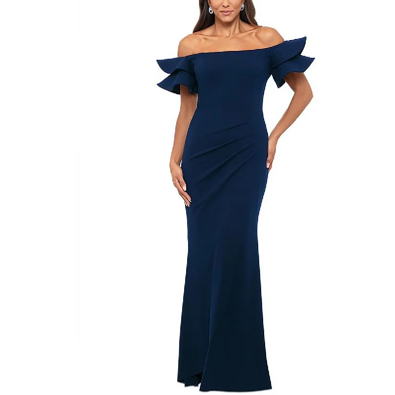 Womens Off-The-Shoulder Maxi Evening Dress Tunics Stylish modern