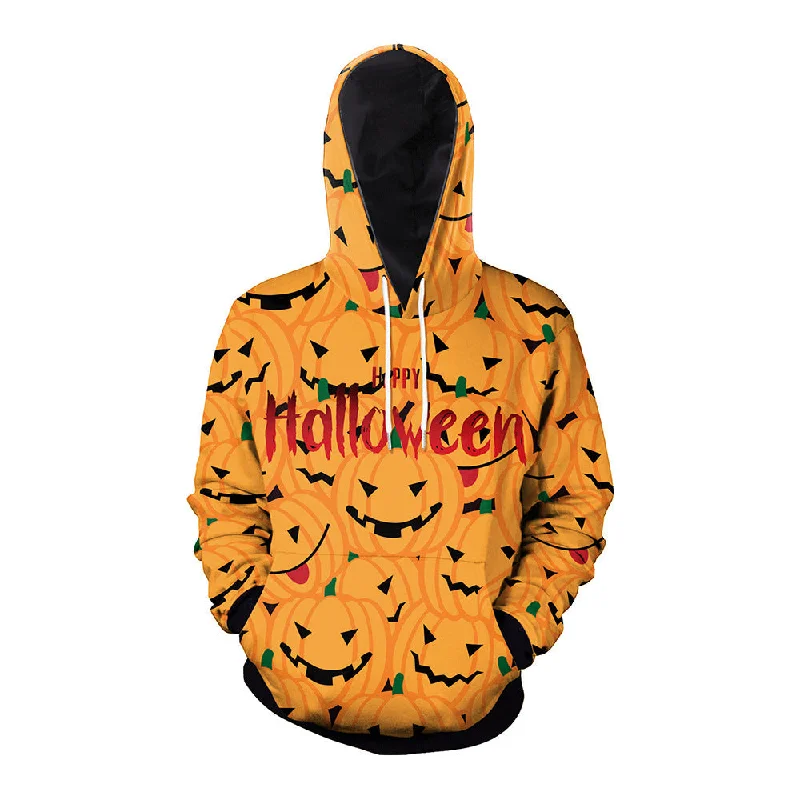 Hip Hop Style Women Plus Sizes Hoodies for Halloween Hoodie with Hem Applique Textured Unique
