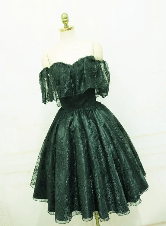 Beautiful Lace Green Off Shoulder Knee Length Party Dress, Bridesmaid Dress Tunics Business professional